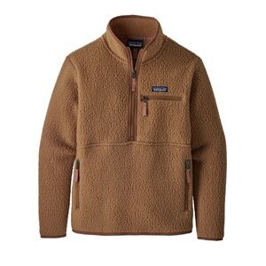 Patagonia Women's Tan/Brown Quarter-Zip Sherpa Pullover
